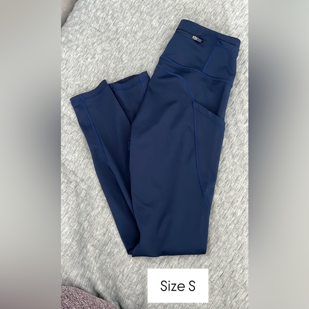Navy Blue Leggings with Pocket